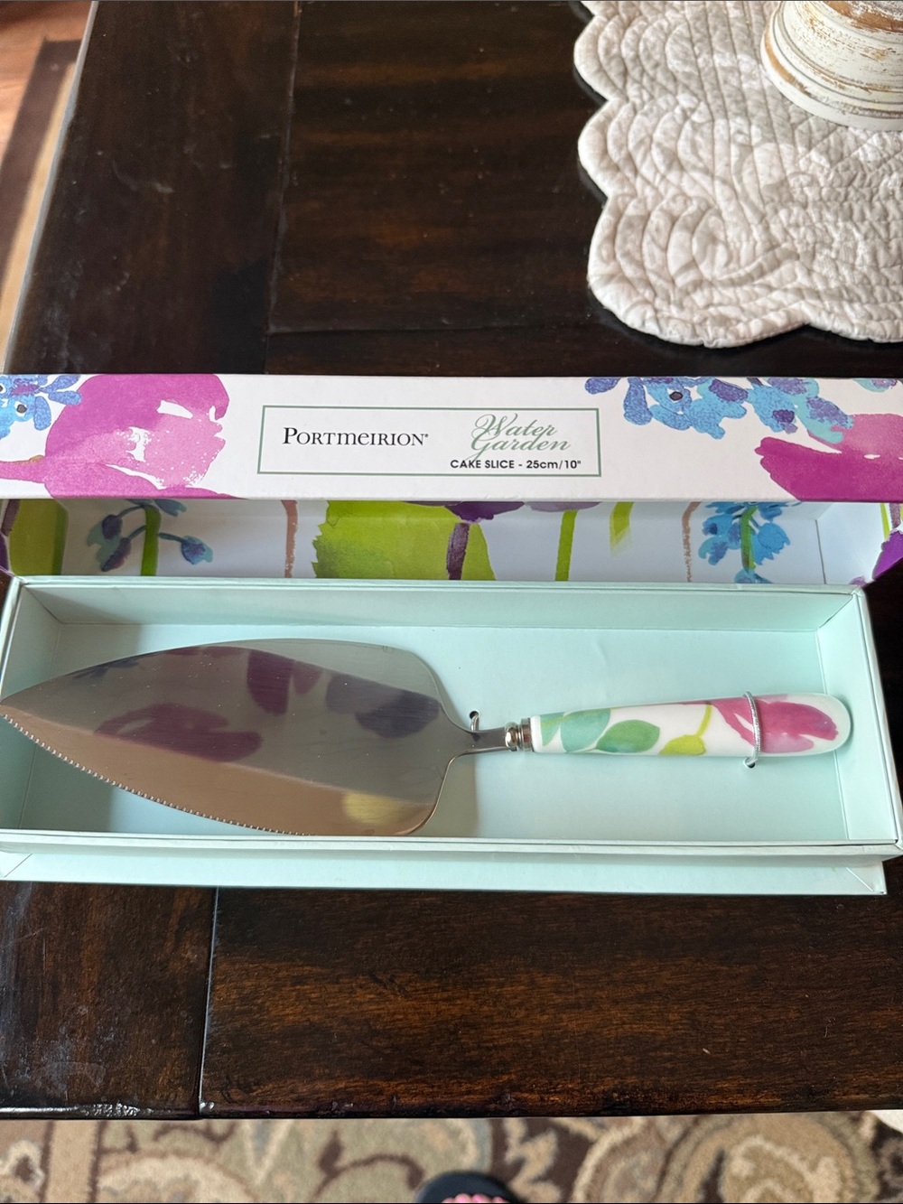 Portmeirion Water Garden Cake slice